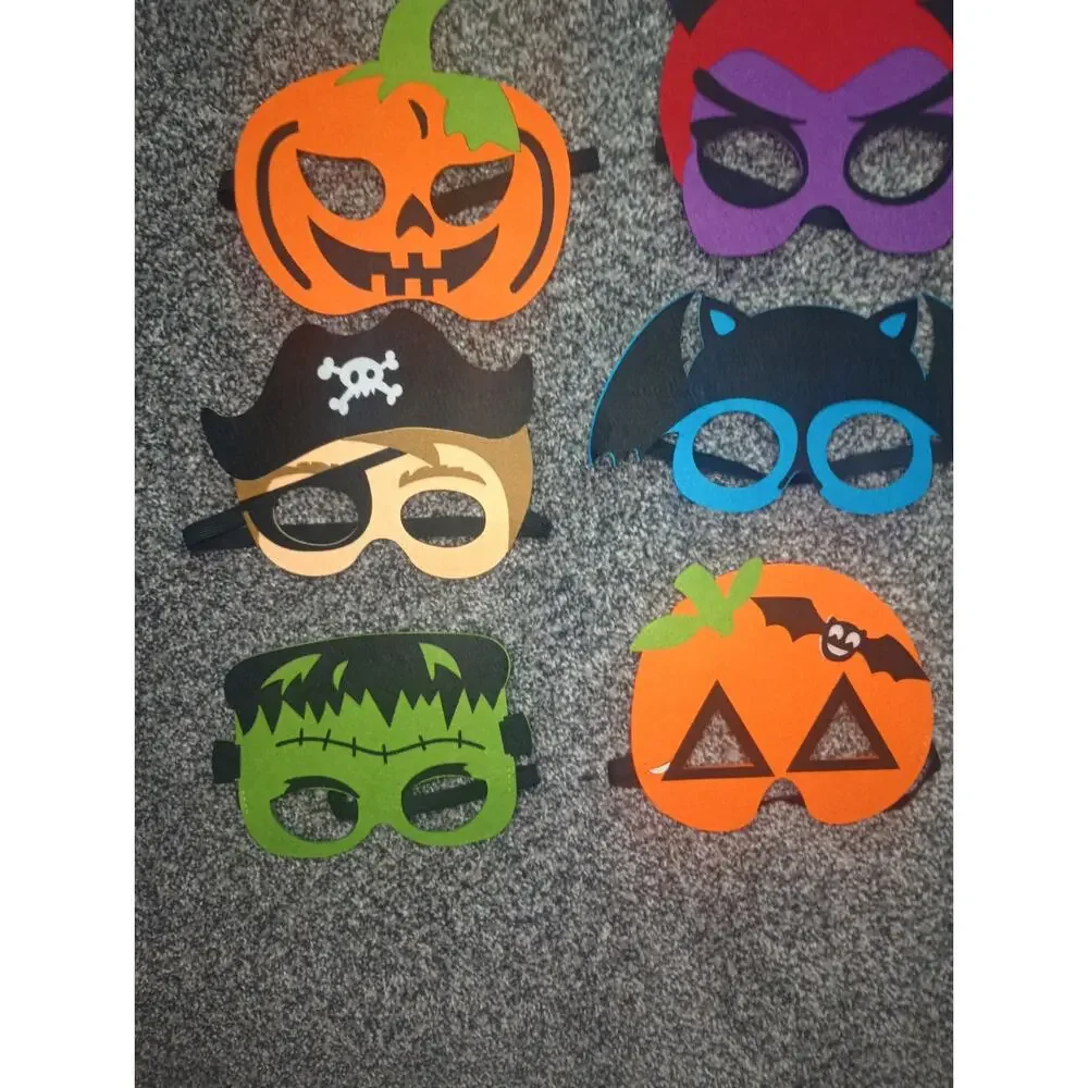 Lot 18 New Kids Halloween Costume Eye Masks Party Classroom Teacher Prize Set
